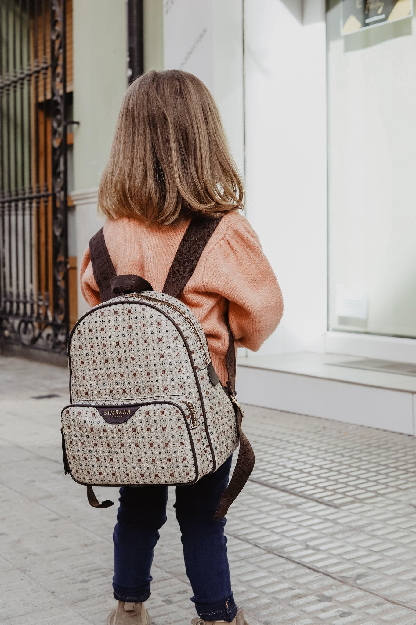 Mochila Diamante Beige